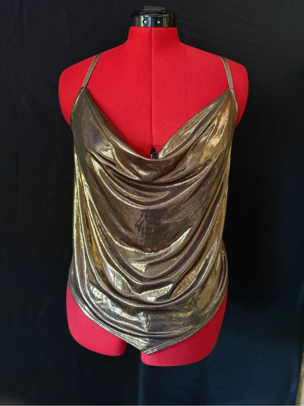 torrid Bronze Metallic Cowl Neck Camisole